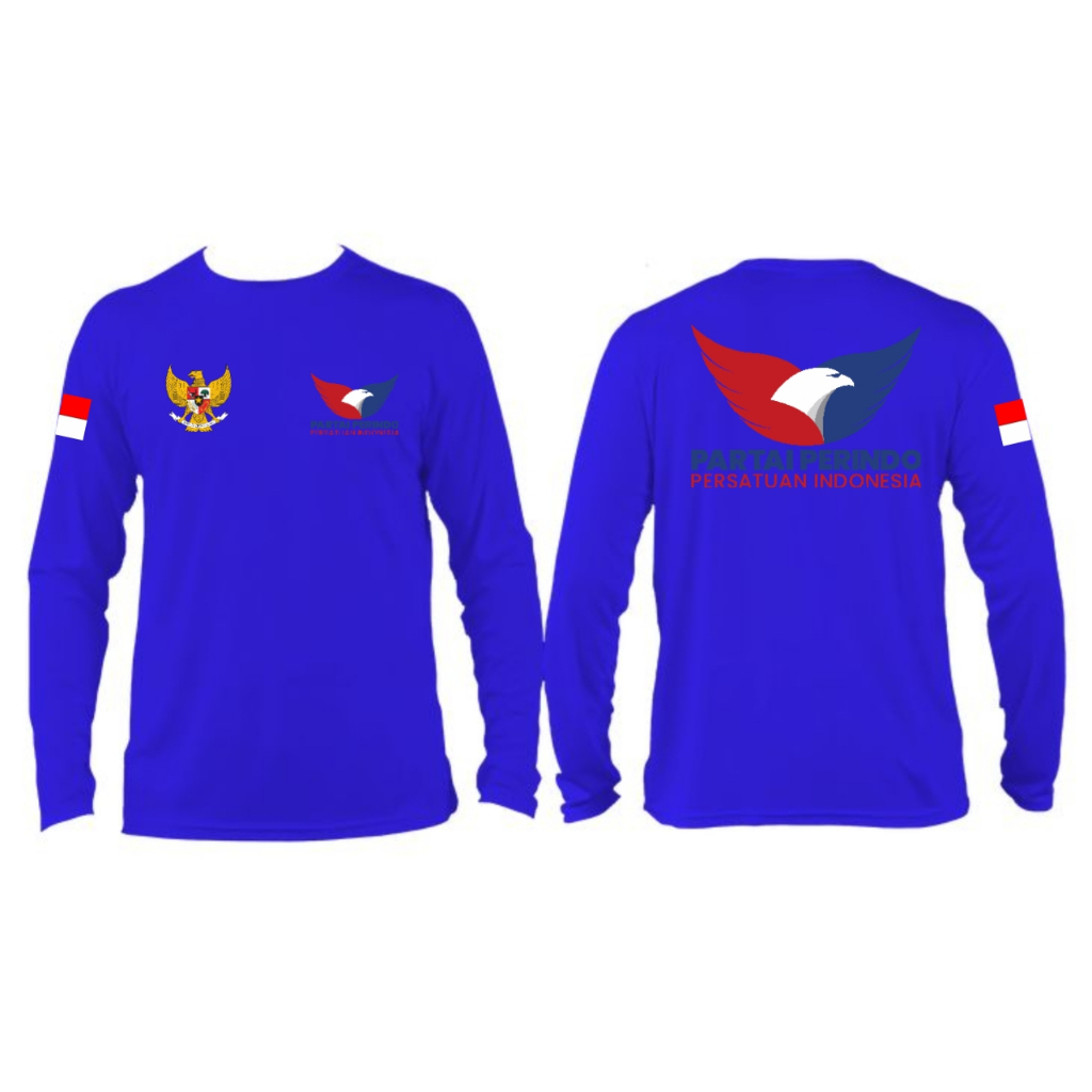 Kaos Distro Partai Perindo // Kaos Partai Perindo // Kaos Distro Lengan Panjang Partai Perindo Size 