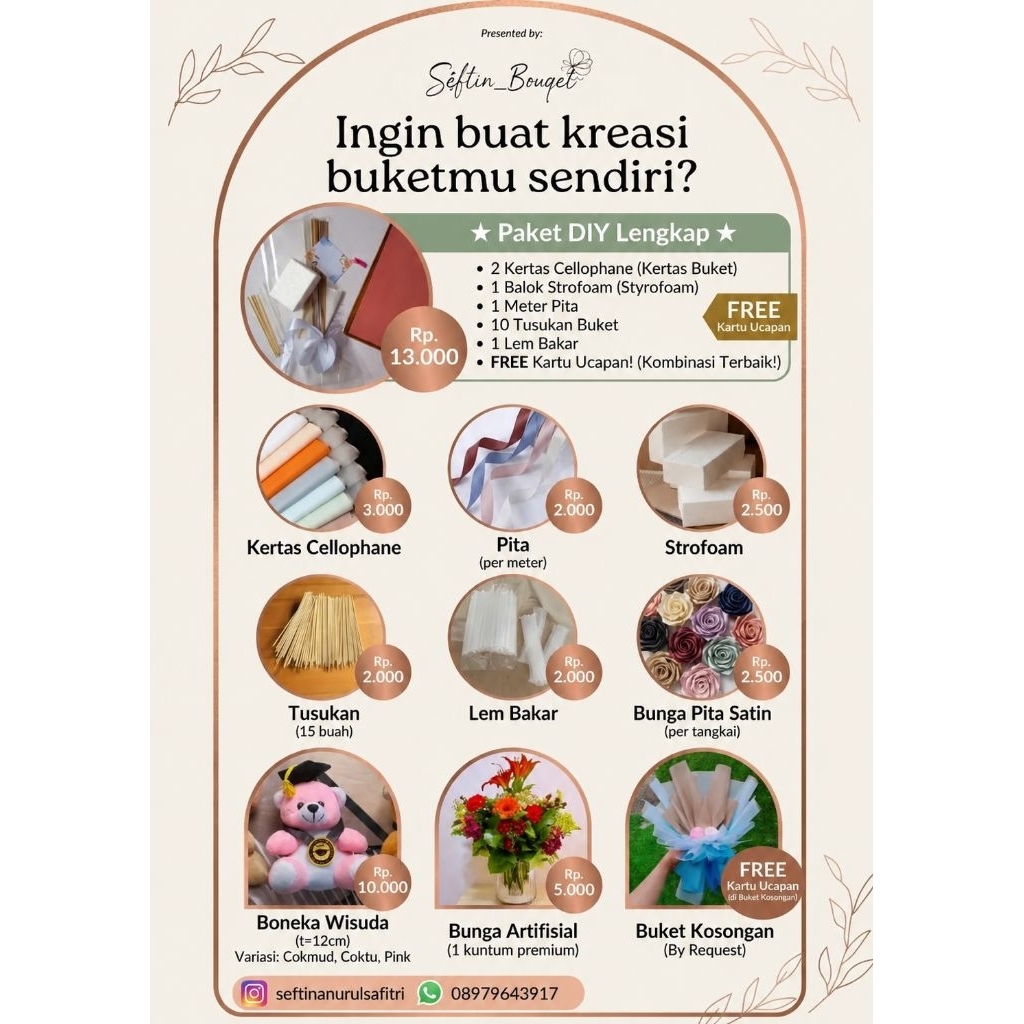 DIY Buket/Bikin buket sendiri/Paket Bahan buket