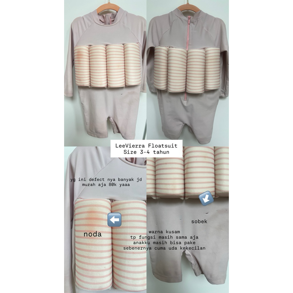 lee vierra floatsuit baju renang anak pelampung