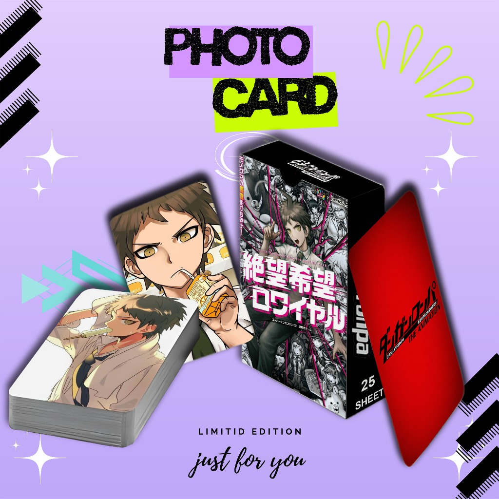 PHOTOCARD SET TERBARU HAJIME HINATA DANGANRONPA PREMIUM IS 25 SHEET FREE BOX