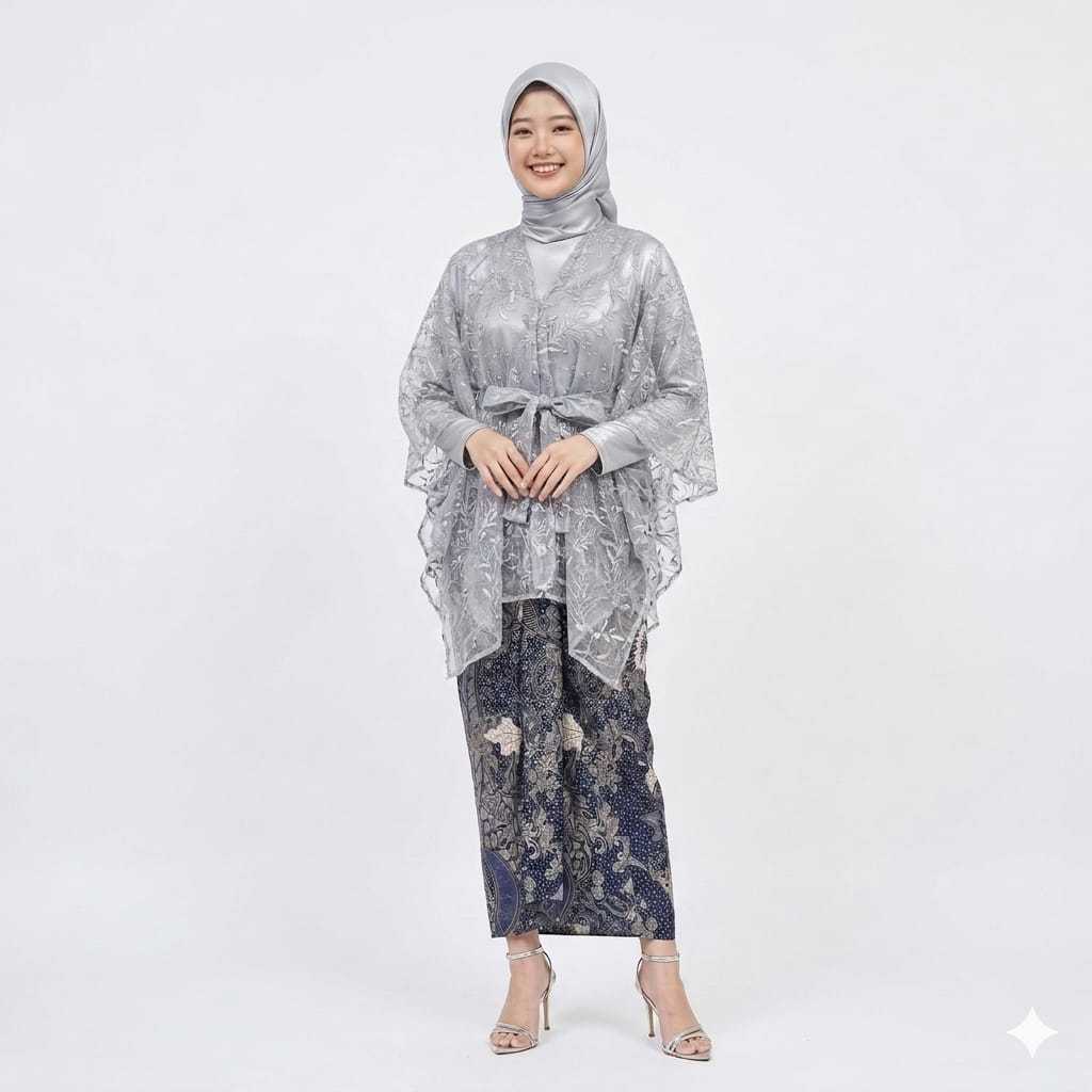Set Rok Lilit Batik Wanita + Outer Pita + Manset Premium | Standar & Jumbo | Outfit Batik Modern