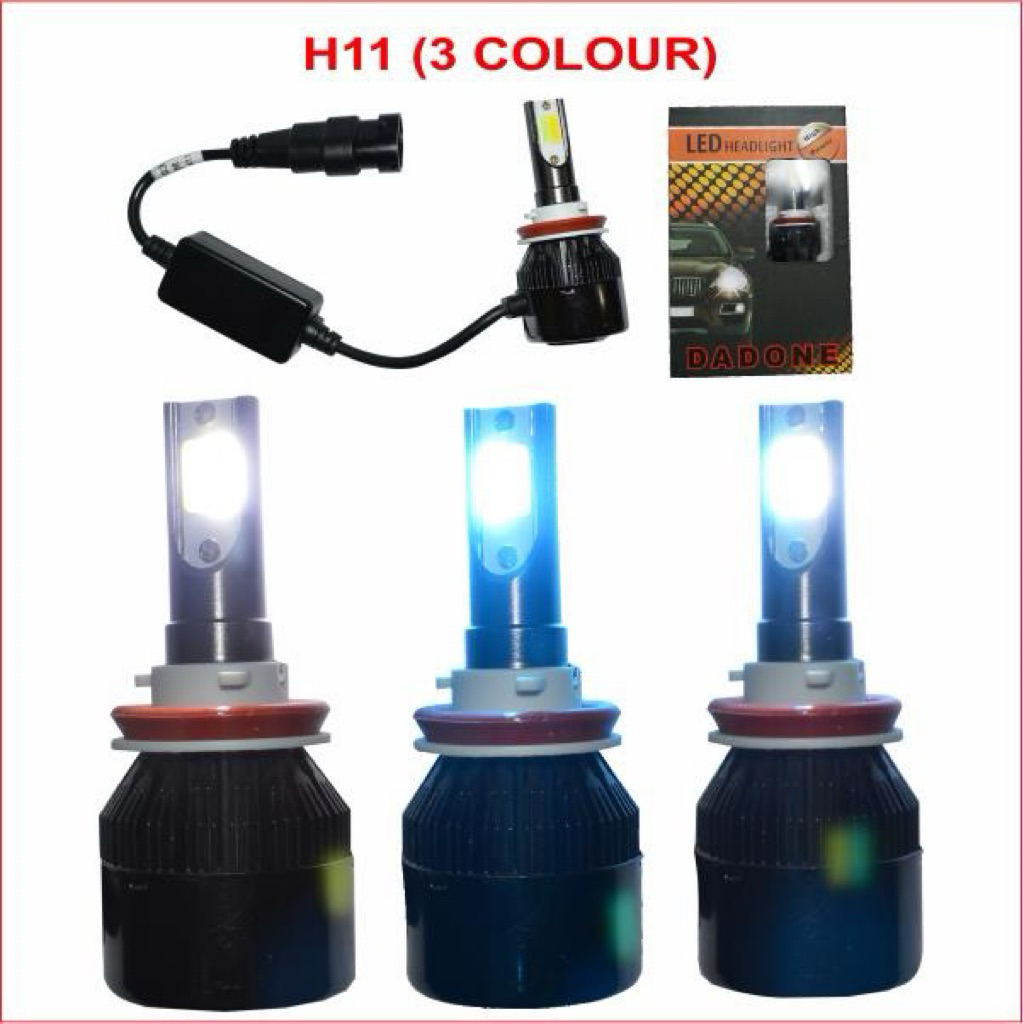 2PCS LAMPU LED DEPAN MOBIL HID DADONE H4 H11 HB3 HB4 H1 H7