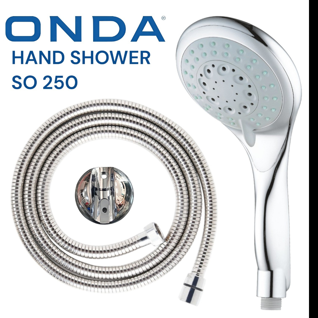 HAND SHOWER ONDA SO250 BULAT CHROME (5 fungsi) /  SHOWER MANDI ONDA SO250 / SO 250