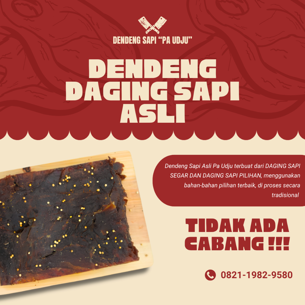 Dendeng Sapi DENDENG SAPI ASLI PA UDJU | 250 gram | Dendeng Sapi Premium