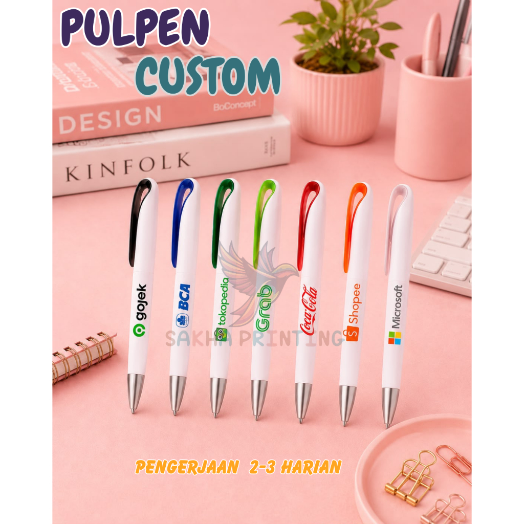 Pulpen Custom/Pulpen Custom Print UV/Pulpen Souvenir/Pulpen Promosi/Pulpen Custom Tulisan/Pulpen Cus