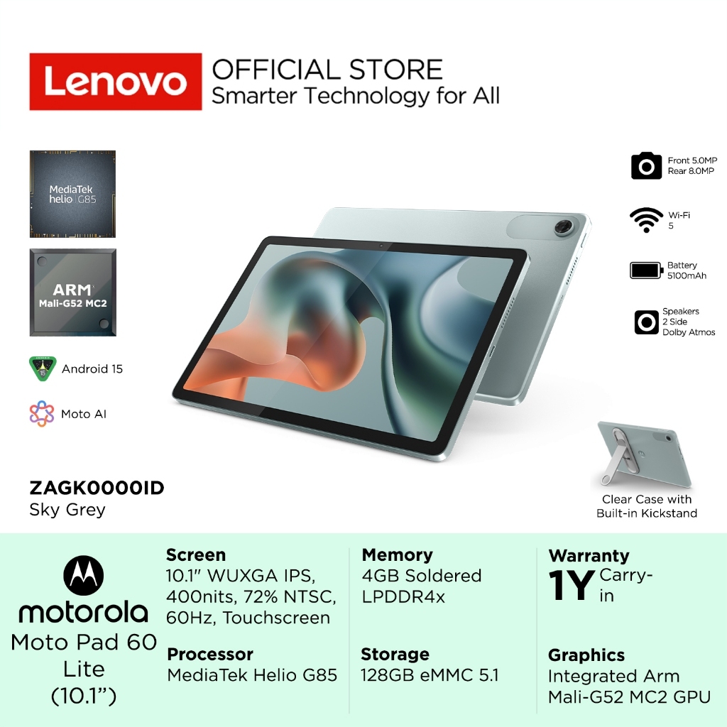 LENOVO Motopad 60 Lite 4Gb 128Gb Tablet Motorola