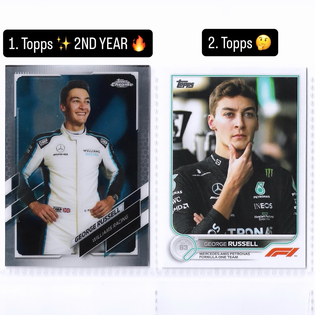Kartu f1 Topps & Chrome - George Russell (Mercedes F1)