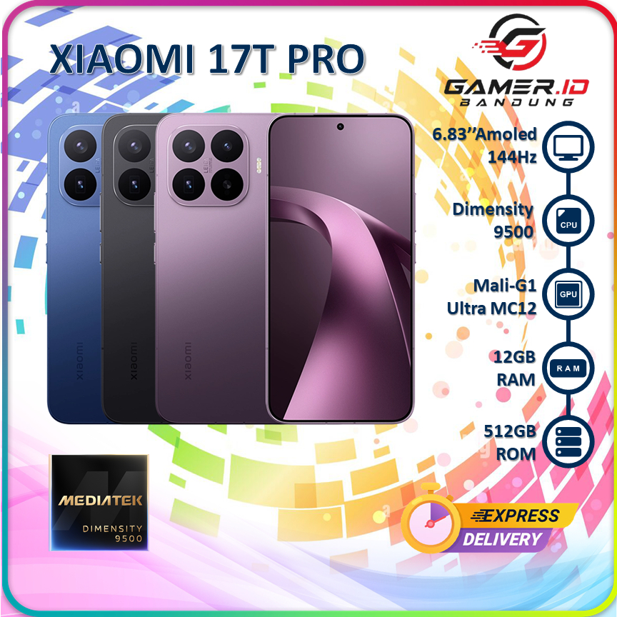 XIAOMI 17T PRO 12GB 512GB 6.83 INCH AMOLED 144HZ GARANSI RESMI INDONESIA