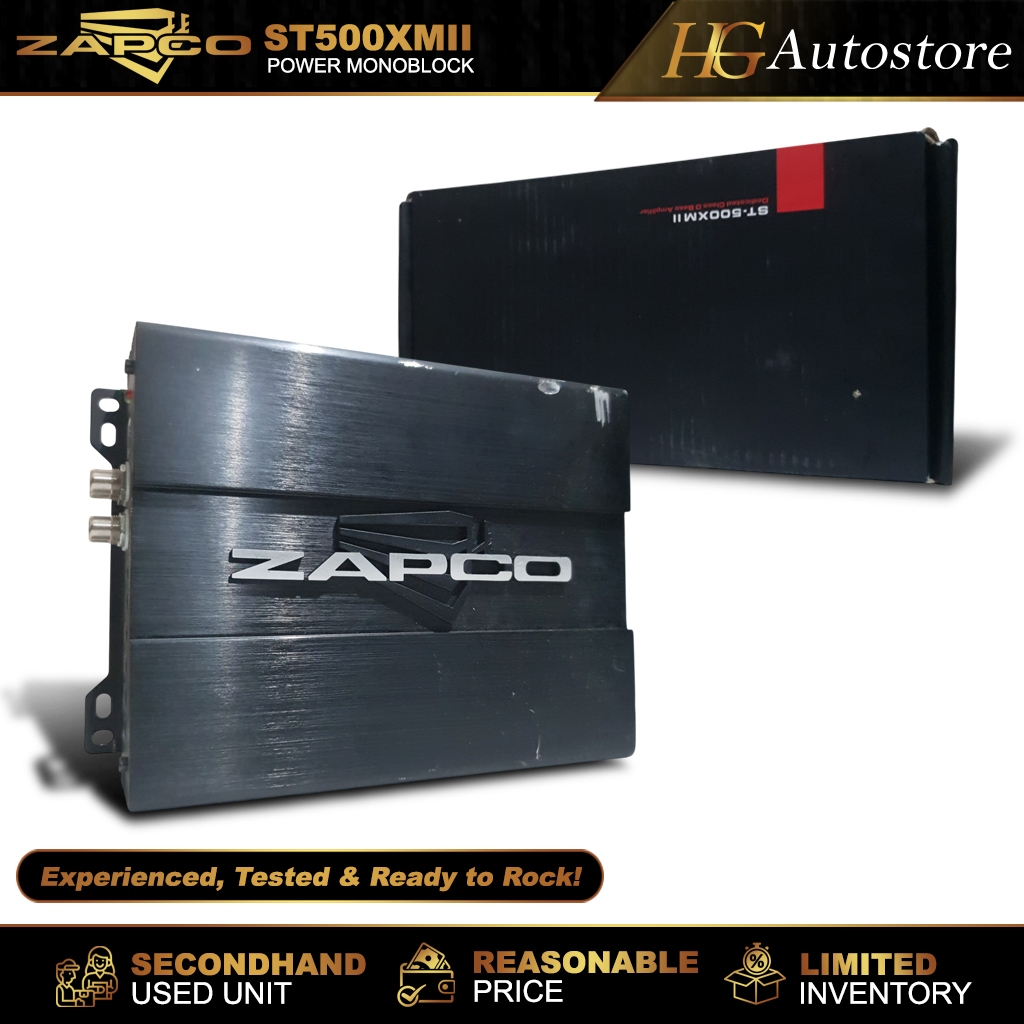 ZAPCO ST500XMII Power Monoblock Class D Amplifier Secondhand