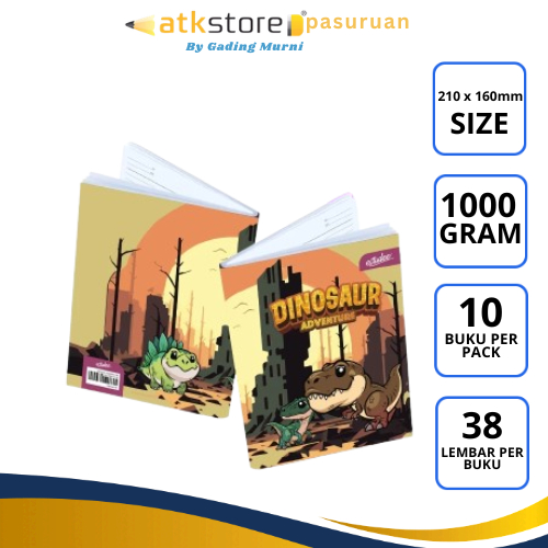 Estudee J Kwarto Buku Tulis 38 Lembar 1 pack (10 pcs ) - Buku Tulis Estudee J Kwarto 38 Lembar