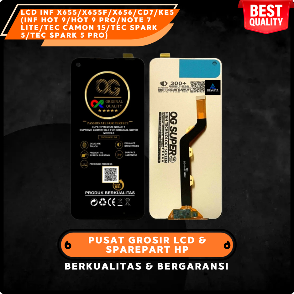 LCD INFINIX HOT 9 / HOT 9 PRO X655 - LCD INFINIX NOTE 7 LITE X656 - LCD TECNO SPARK 5 / 5 PRO