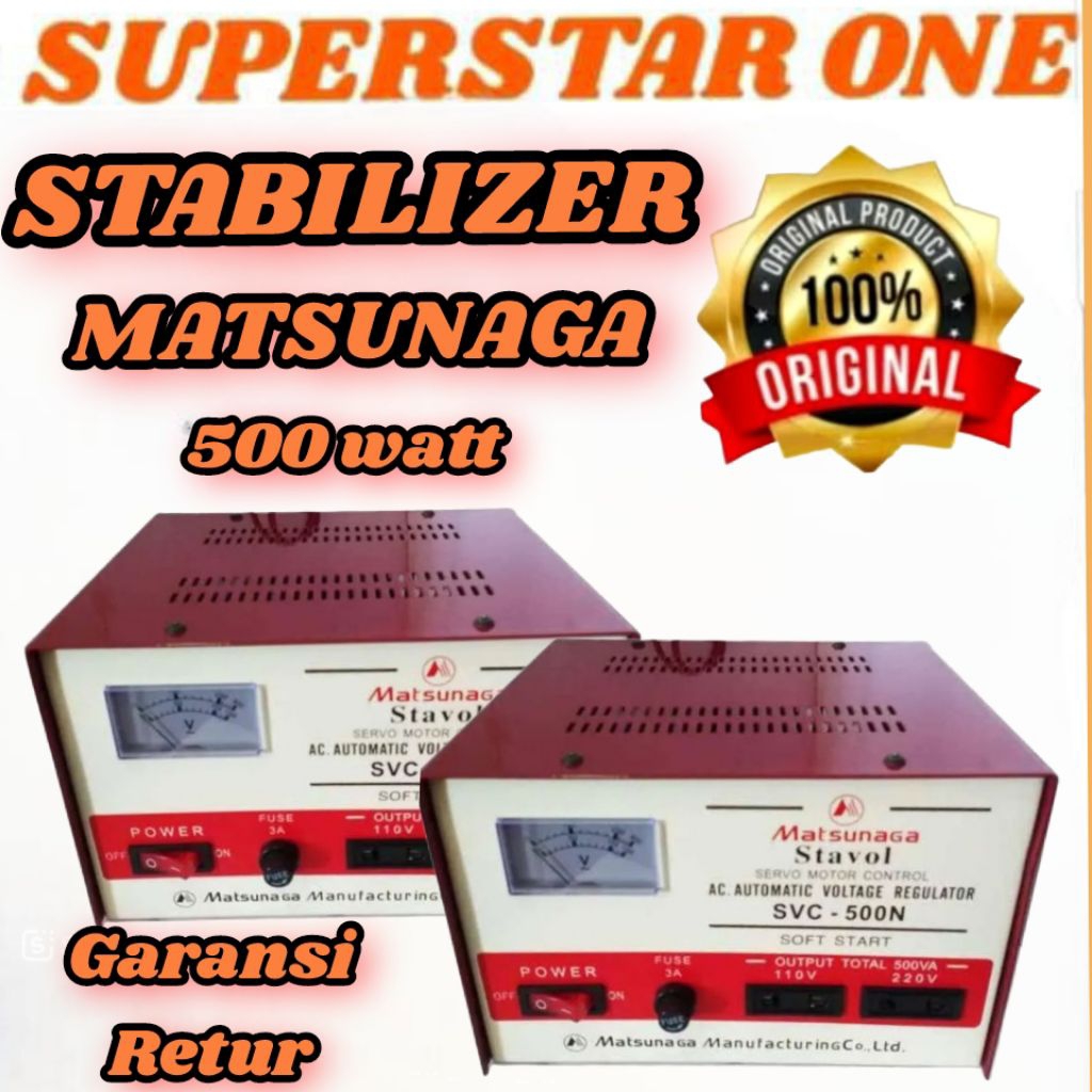 STAVOL 500 WATT/STAVOLT 500WATT/STABILIZER 500 WATT MATSUNAGA