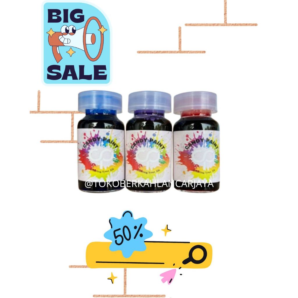 (OLES) 12,5 ML CAT CANDY PAINT CAT OLES VELG MOTOR PERMANEN CAT PERAWATAN BODY KENDARAAN