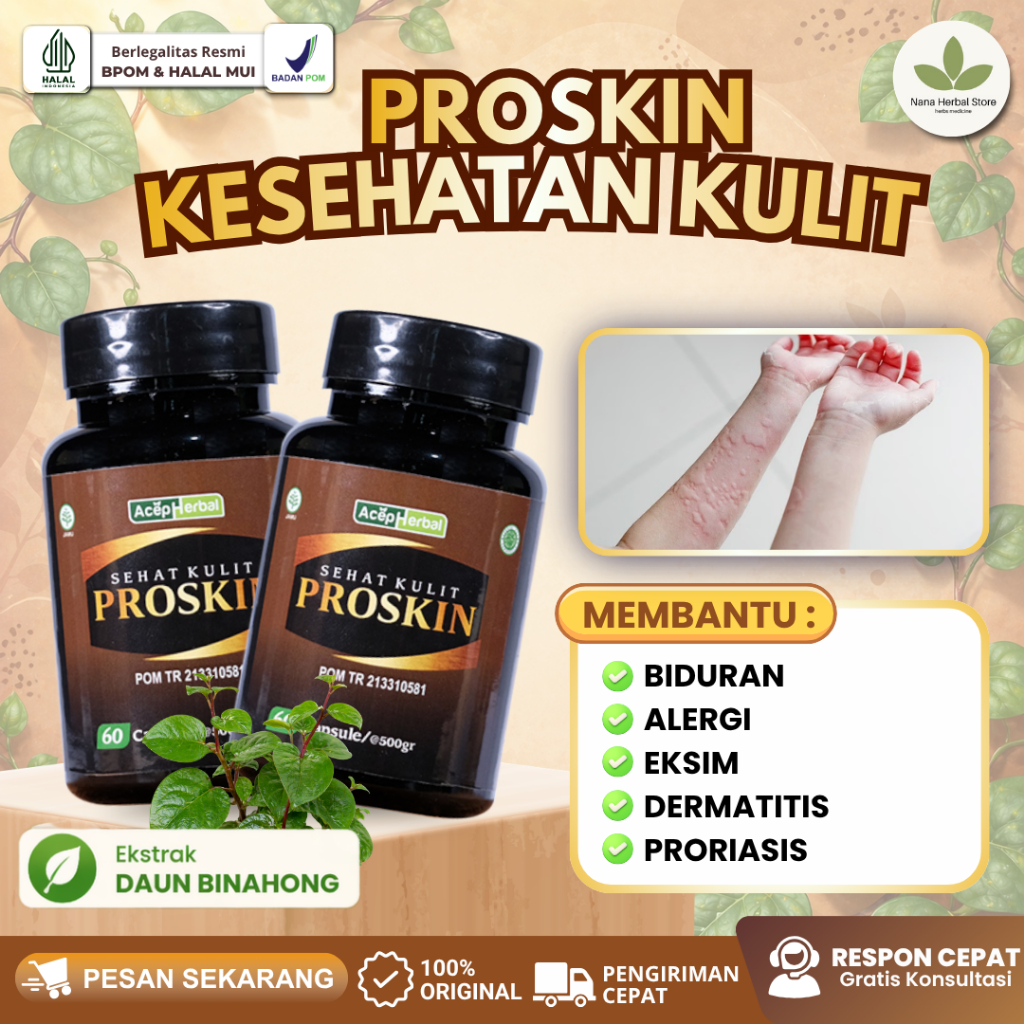 Proskin - Obat Biduran Alergi, Obat Biduran Menahun Anak dan Dewasa Alergi Gatal Kulit Kaligata Untu