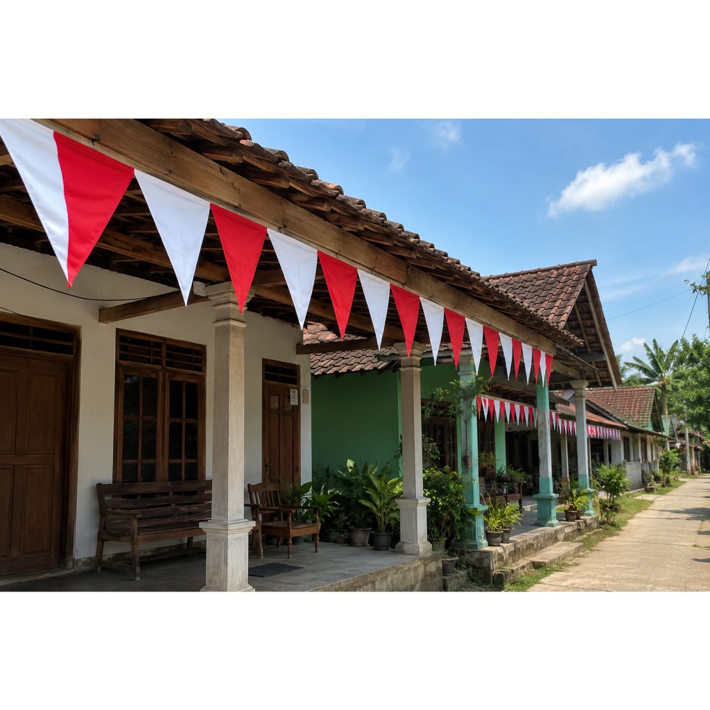 BENDERA SEGITIGA/BENDERA SEGITIGA MERAH PUTIH/BENDERA SEGITIGA WARNA WARNI/BENDERA MURAH