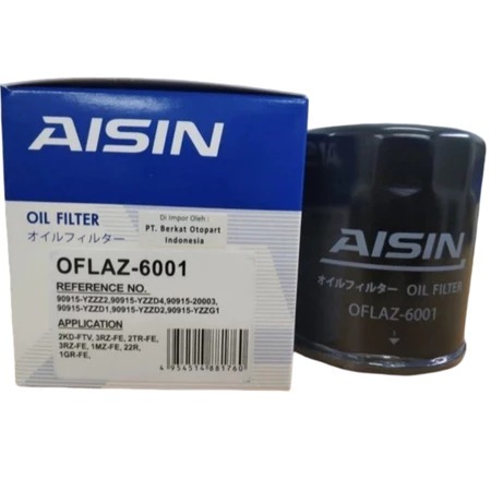 AISIN FILTER OLI TOYOTA INNOVA FORTUNER HILUX HIACE DIESEL - AISIN OFLAZ - 6001