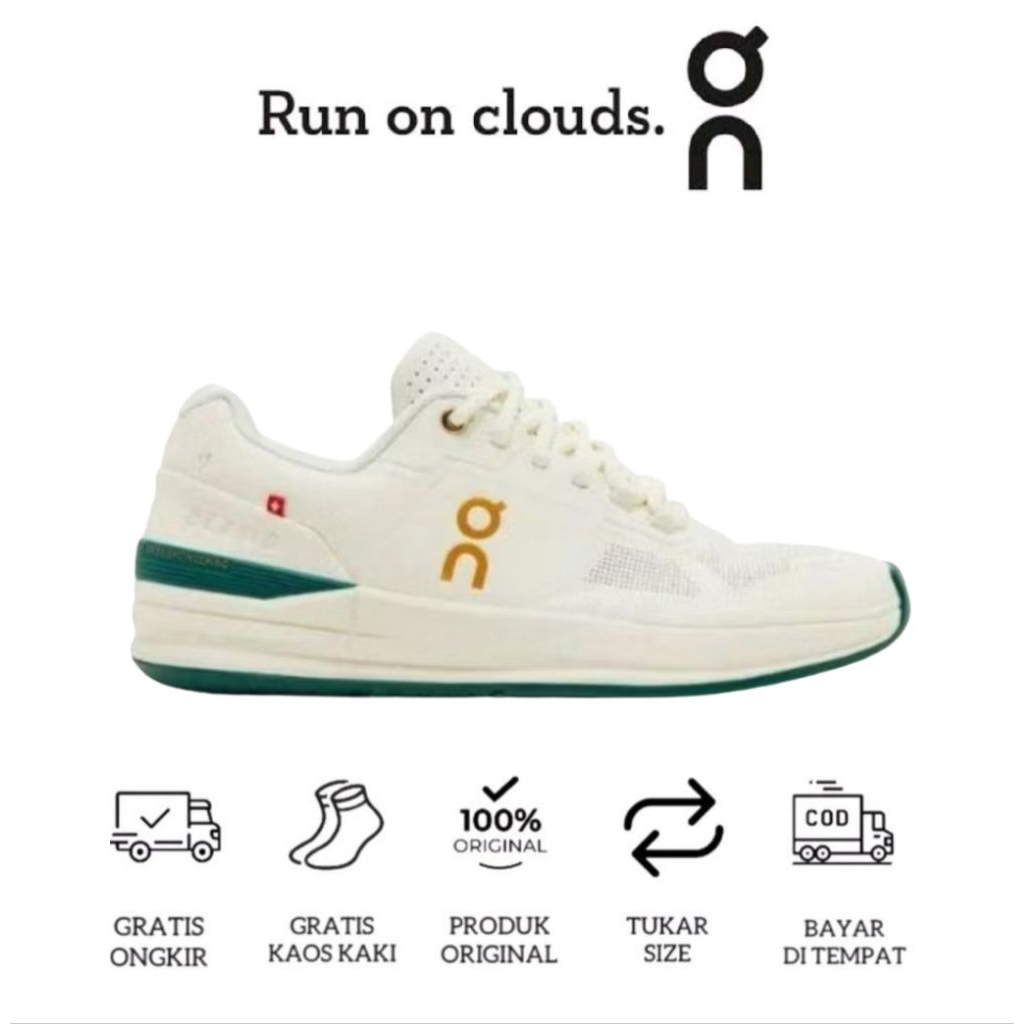 Sepatu On Cloud Tenis Roger Beamx X On Ivory Evergreen Shoes-3ME10412491