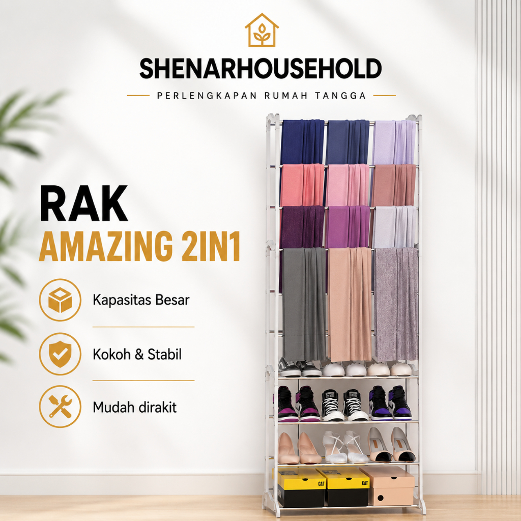 SHENAR AMAZING SHOE RACK  / RAK HIJAB /  RAK KRUDUNG / RAK SUSUN/RAK SERBAGUNA/RAK SEPATU - BISA COD