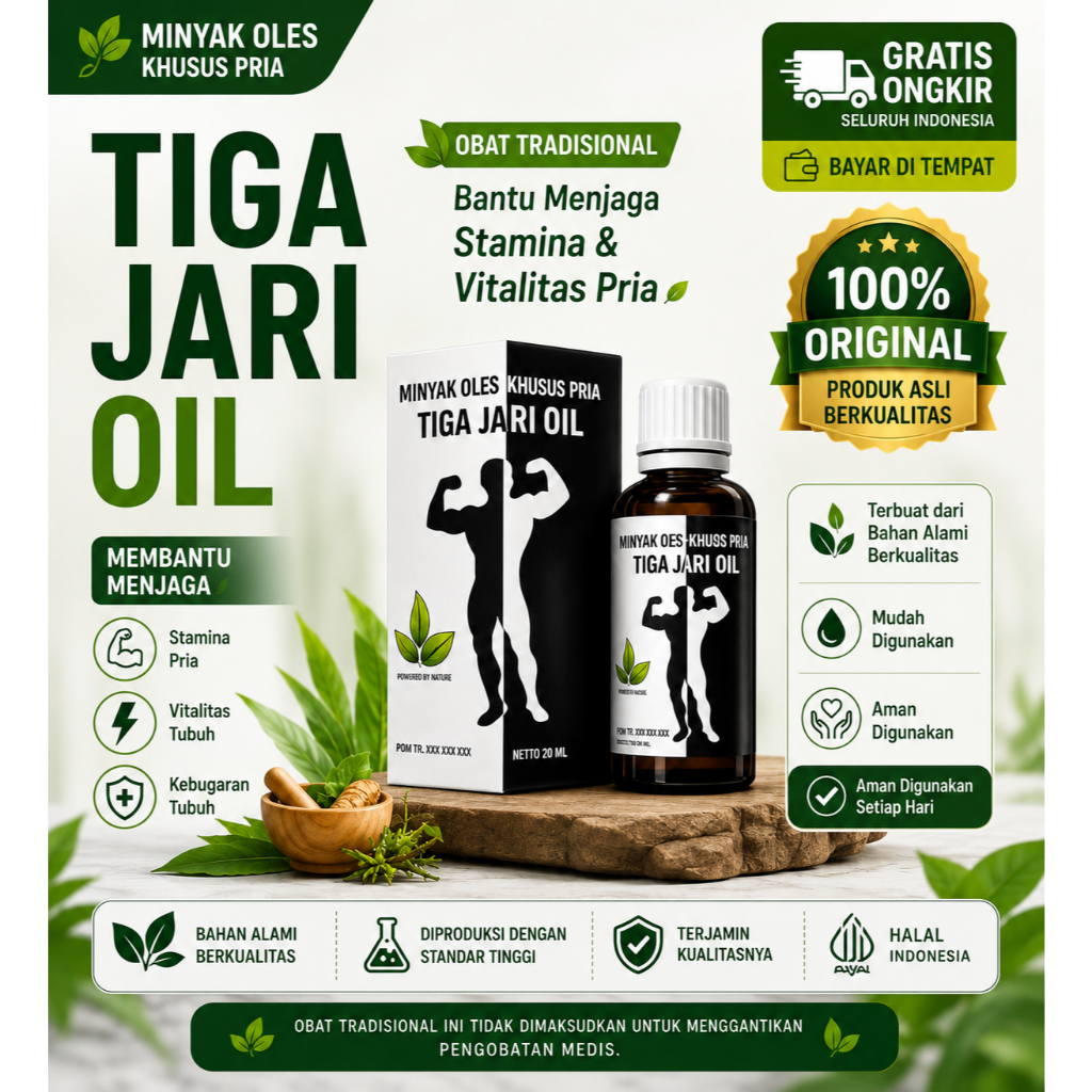 TIGAJARI Minyak Oles Pria Pegal