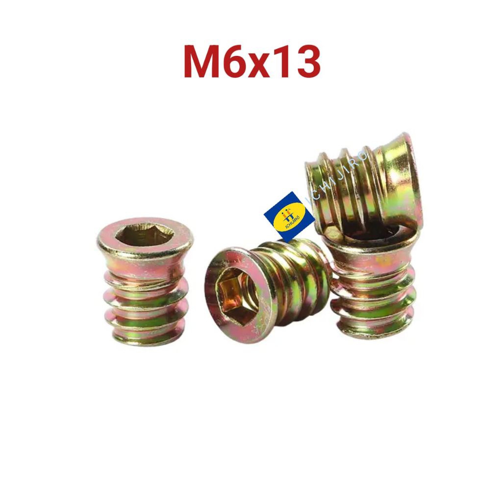 Mur Nanas M6x13 OD - Nanas 6x13 -Mur Insert Nut 6mm - Mur cakar
