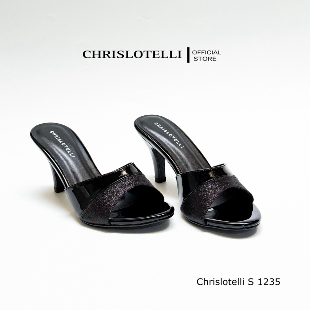 Chrislotelli S 1235 Sandal Heels Pesta Wanita Hak 8cm