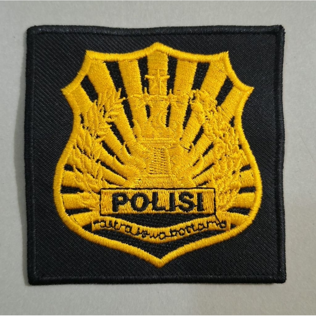 bordir logo polisi/badge polisi/patch polisi