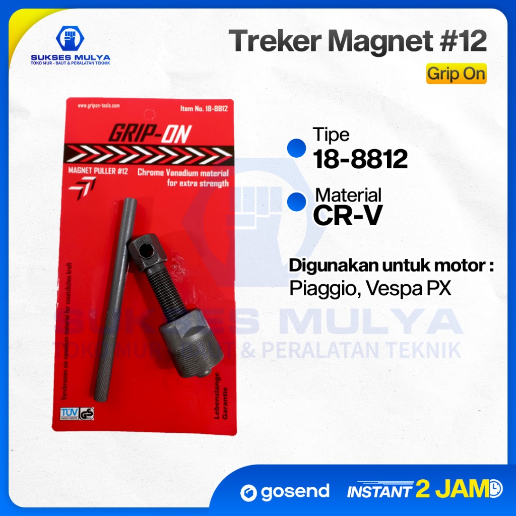 Treker Magnet Puller No. 12 GRIP ON / Tracker Magnet Puler #12 Motor GRIP ON