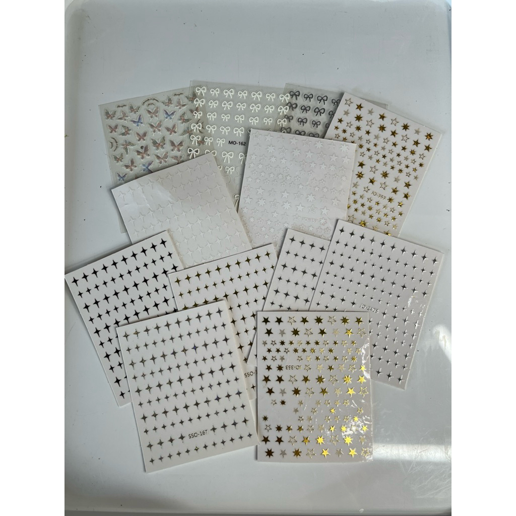 PRELOVED Set Stiker Nail Art – 12 Macam