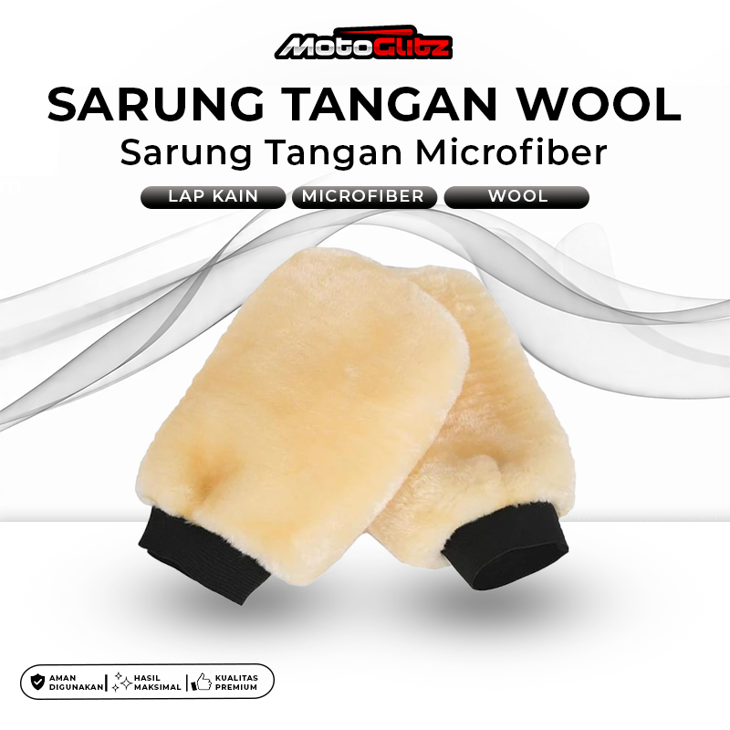 Sarung Tangan Mobil Wool Microfiber Sarung Tangan Microfiber Cuci Mobil Karang Lem Kain Lap Micro Fi