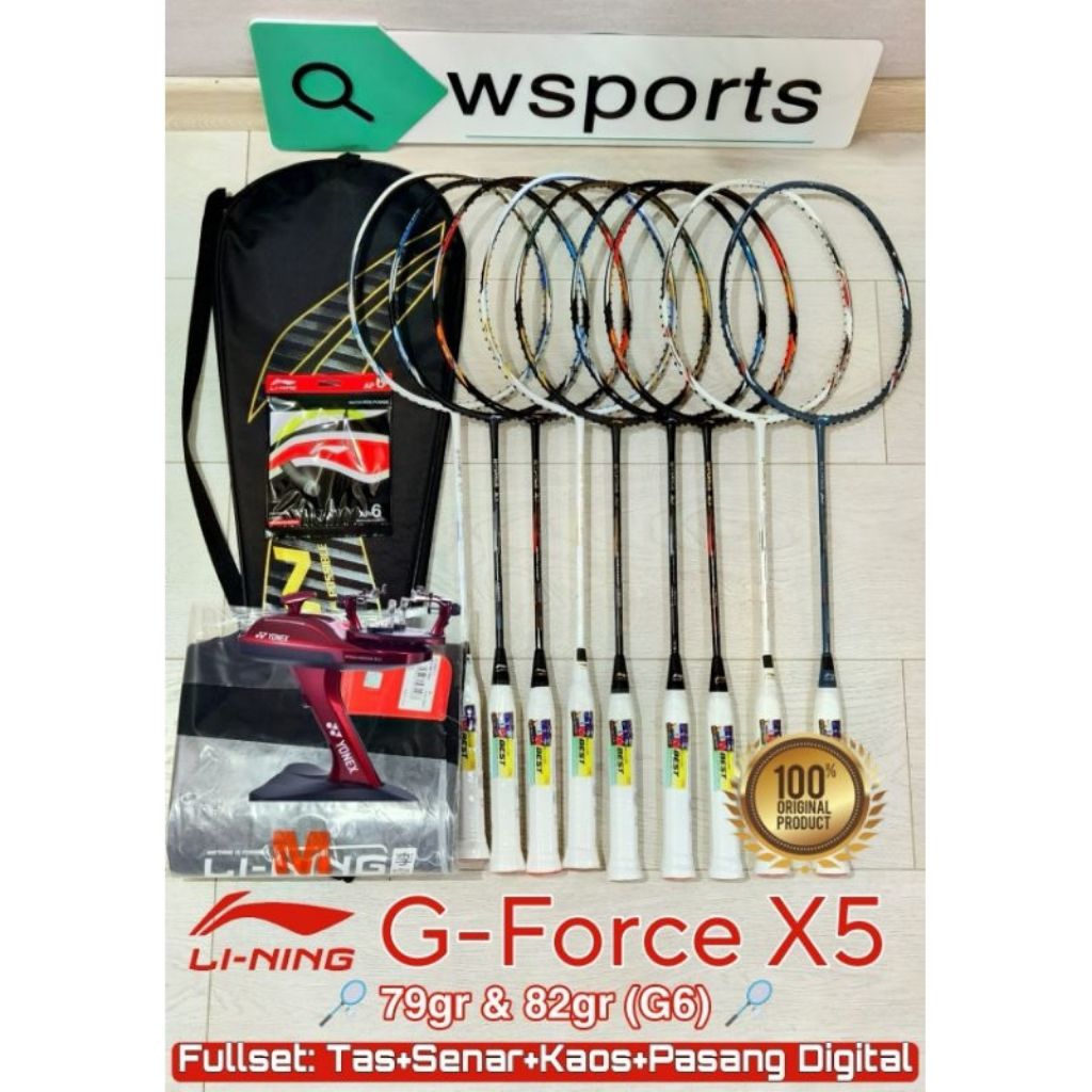 Raket Badminton Lining G FORCE X5 X 5 Original