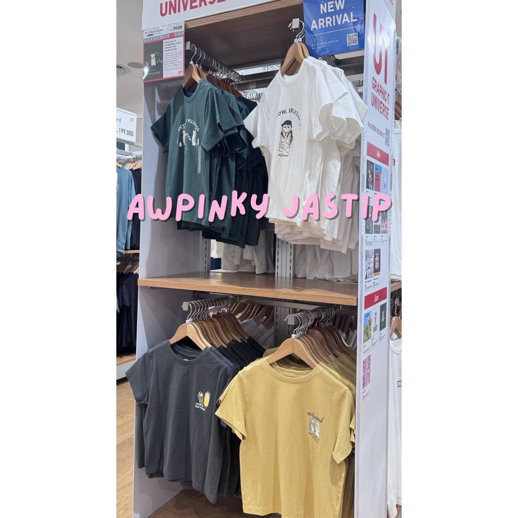 JASTIP UNIQLO UT MOFUSAND KAOS LENGAN PENDEK WANITA CEWEK