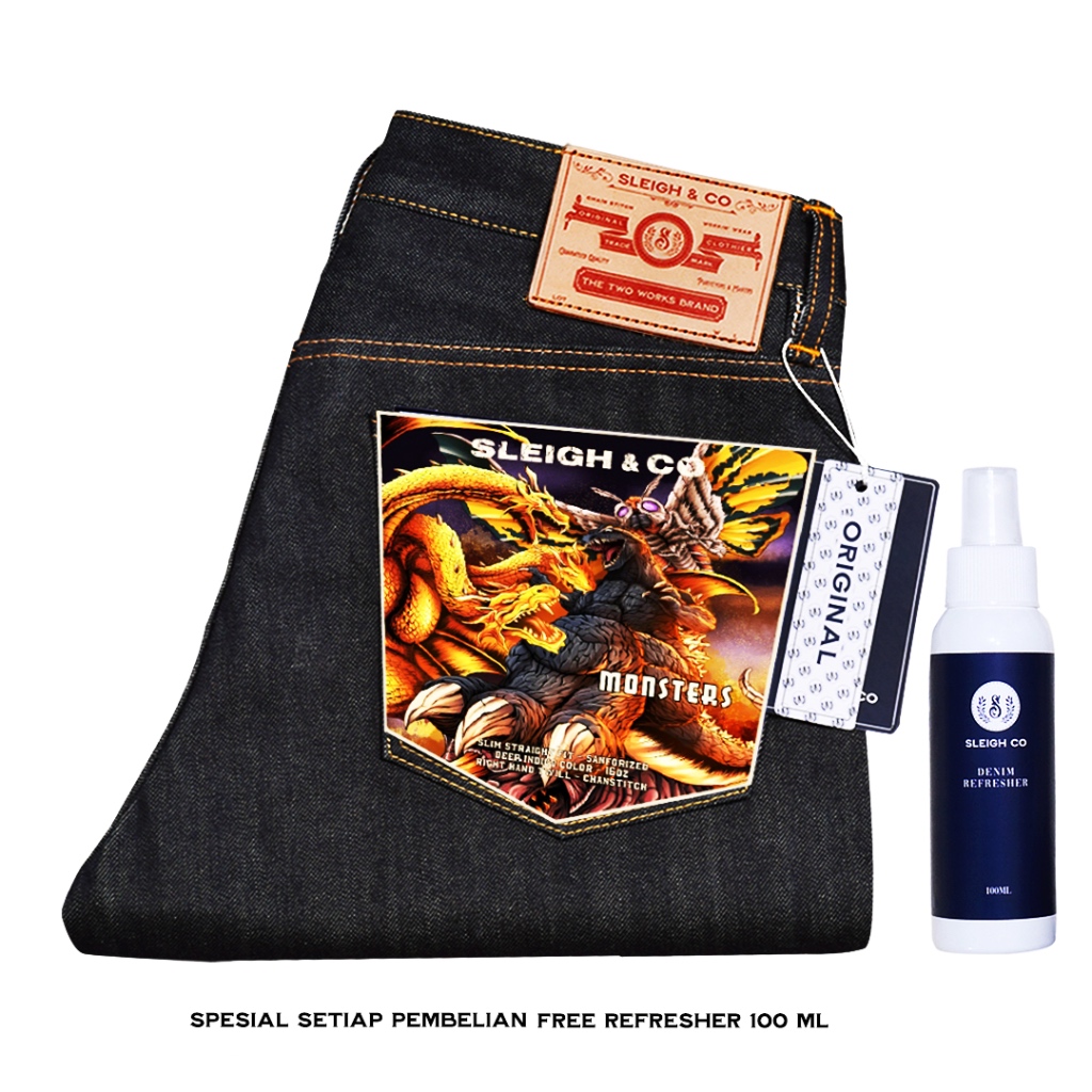 Sleigh & Co - Monsters 16oz Pants Denim Selvedge Accent - Extra Deep Indigo