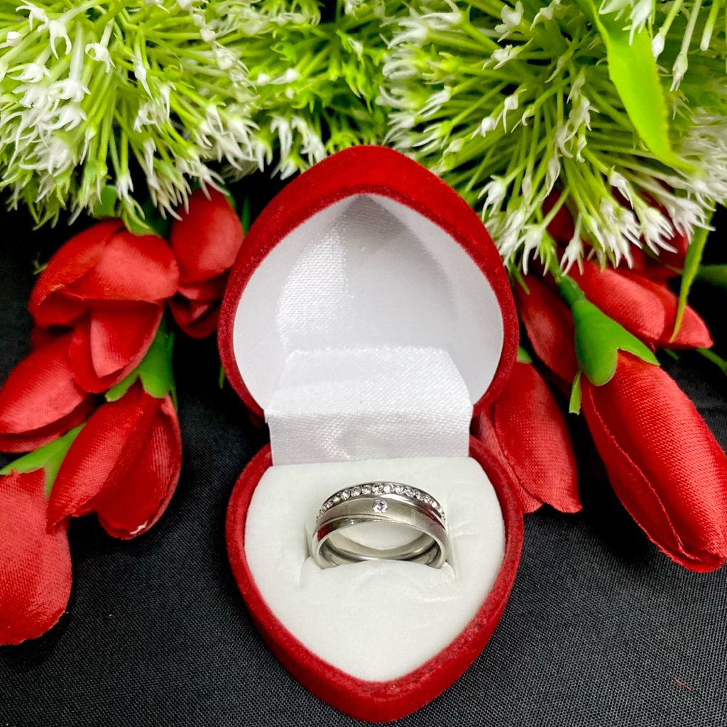 Cincin Couple Anti Karat Anti Luntur | Cincin Lamaran | Cincin Tunangan | Cincin Lamaran Anti Karat 