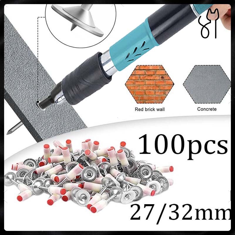 [100pcs]Paku Tembak Beton 25/32mm Paku Beton Kecil Paku Beton Tembak Isi Paku Tembak Beton Tembak Pa