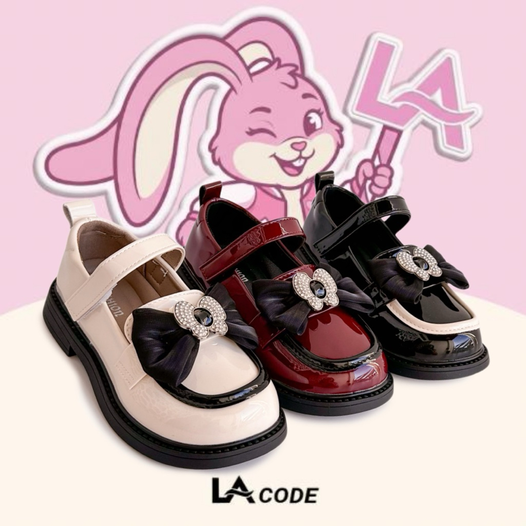 LACODE KIDS - Sepatu Pansus Anak Perempuan 26-36 Flat Shoes Anak Cewek C8509 Sepatu Loafer Anak