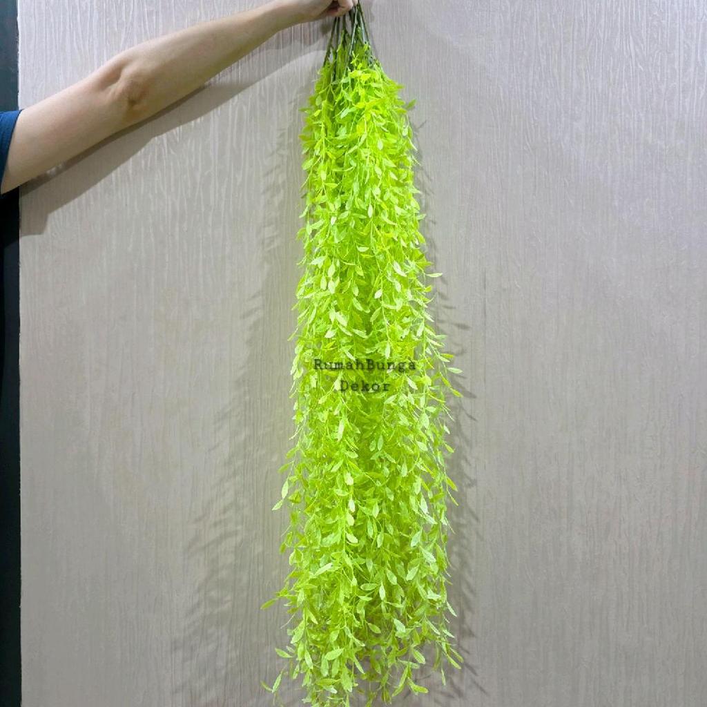 Daun Lee Kuan Yeu Juntai Artificial Daun Li Kuan Yu Artificial HIJAU MUDA