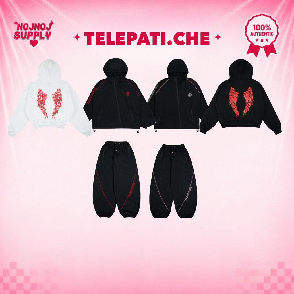 ORIGINAL 100% | HOODIE TELEPATI ART ANGEL KISS | JACKET BLACK STRIPE PINK | JACKET BLACK STRIPE RED 