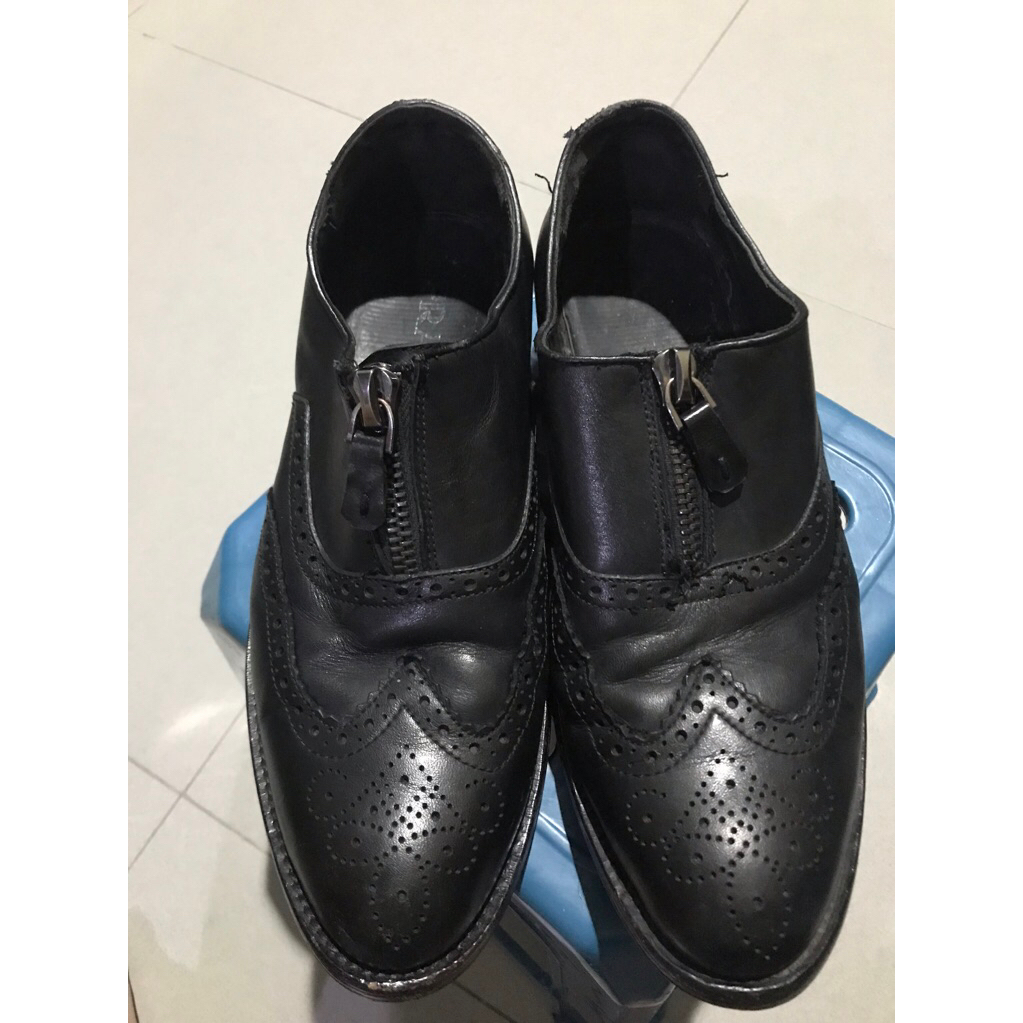 sepatu second formal wingtip zipper sz 41/260