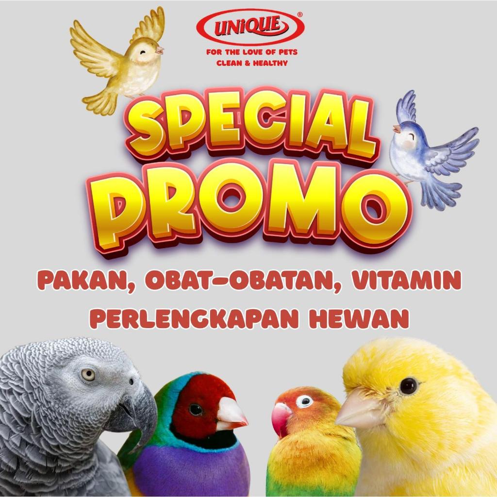 HARGA PROMO  PAKAN VITAMIN OBAT UNTUK KEBUTUHAN & PERLENGKAPAN BURUNG LOVEBIRD KENARI FINCH RED SISK