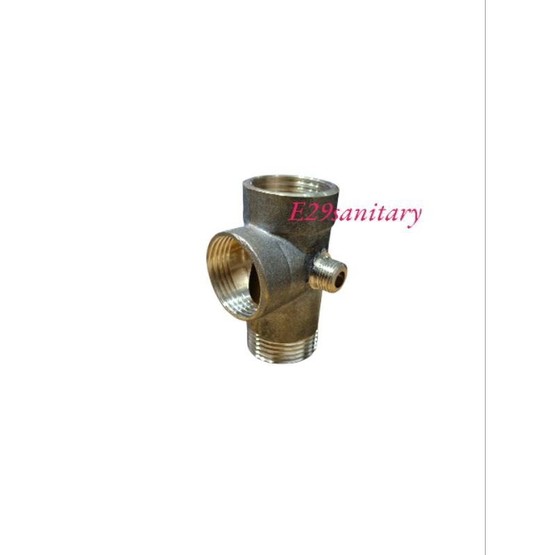 4 CABANG 4 T POMPA Kuningan 1 / Sambungan Mesin POMPA T Kuningan  1" inch