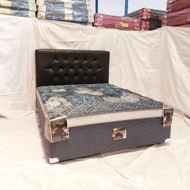 SET Multibed Springbed Boxy Double Bed Flower Bigland PROMO