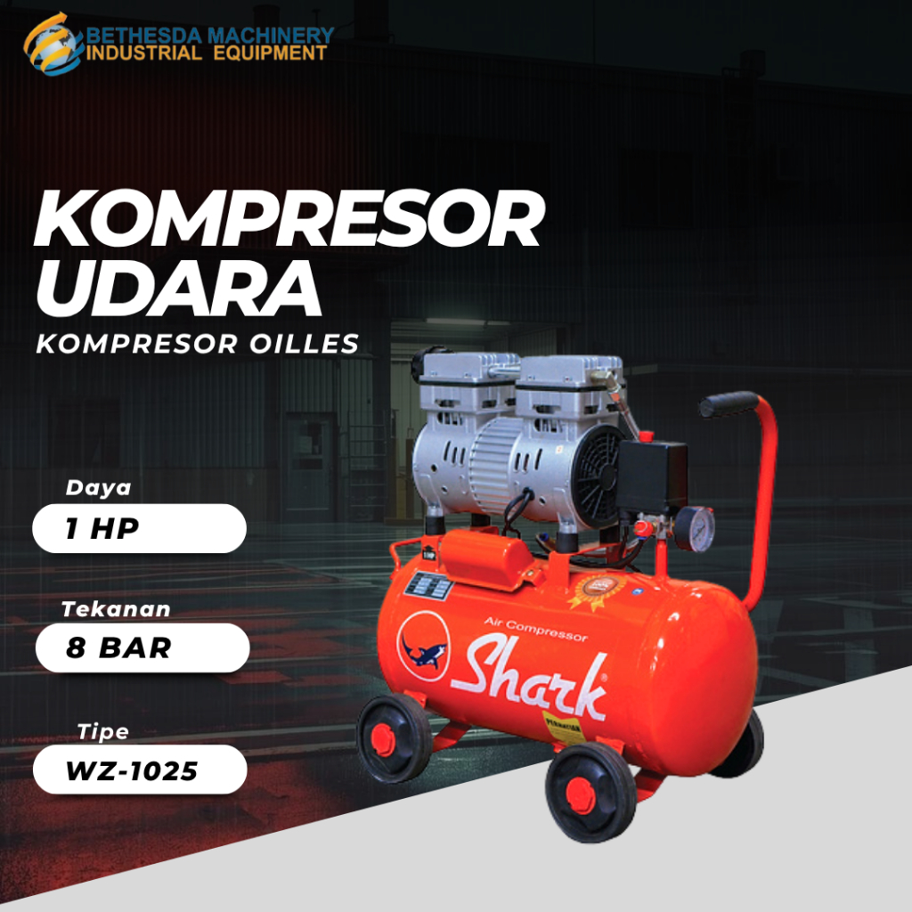 Kompresor Udara 1 Hp Portable Oilles Shark Kompresor 1 Hp
