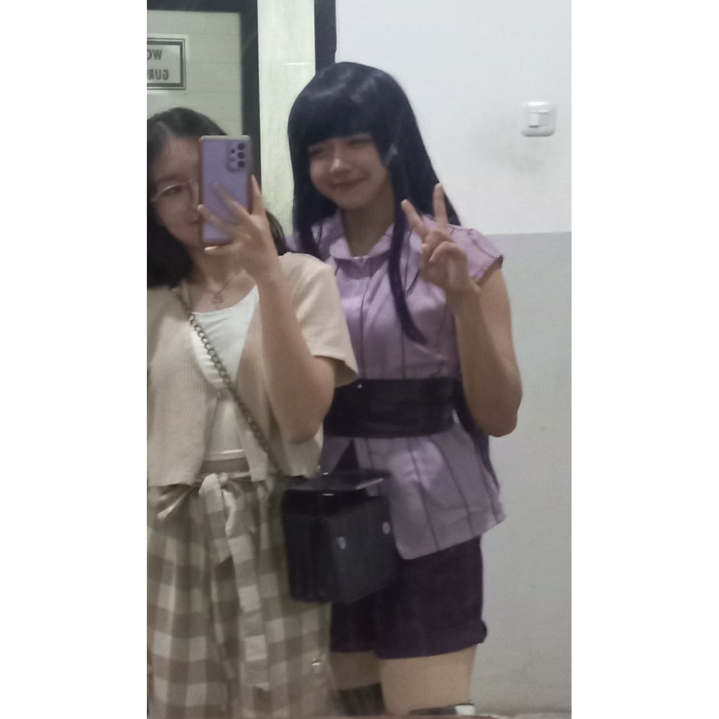 costum cosplay hinata Hyuga+wig