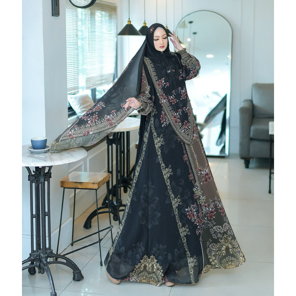 Gamis Syari  Mewah Alesha Series By Nefirna / Gamis Syari Cantik / Gamis Syari Kekinian
