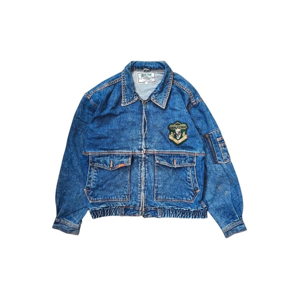 BOSSINI - Jaket Jeans Jaket Denim Biru Size M Oversize