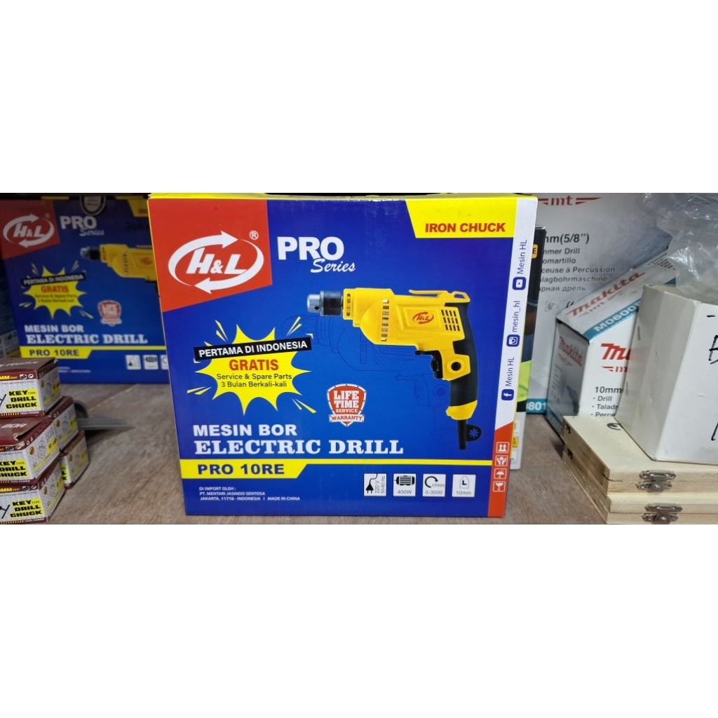 Mesin bor listrik H&L PRO 10RE