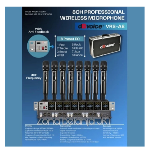 dBvoice VRS-A8 Mic Wireless 8Mic Original
