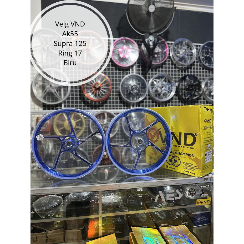 Velg Vnd Ak55 Supra 125 Biru 17 140/160-Satriamodivication-