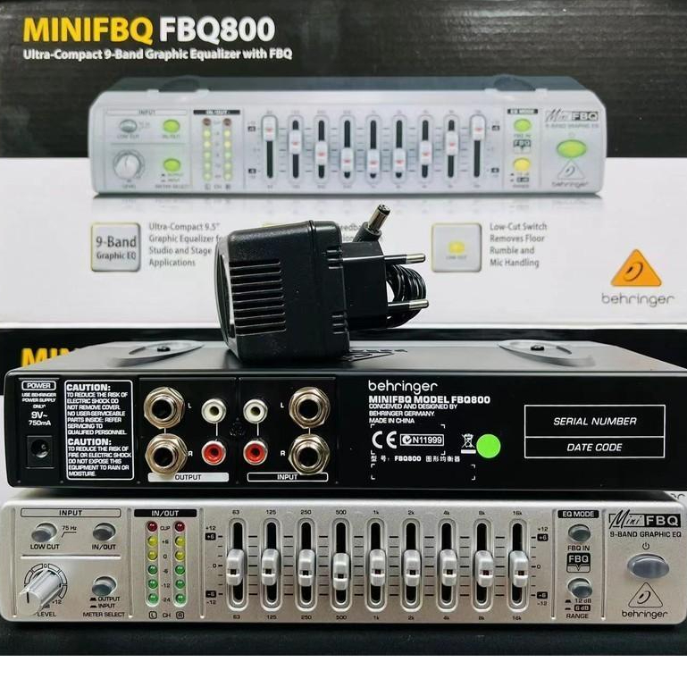 EQUALIZER BEHRINGER MINIFBQ FBQ800 EQUALIZER MINI 1x9 BAND FBQ 800