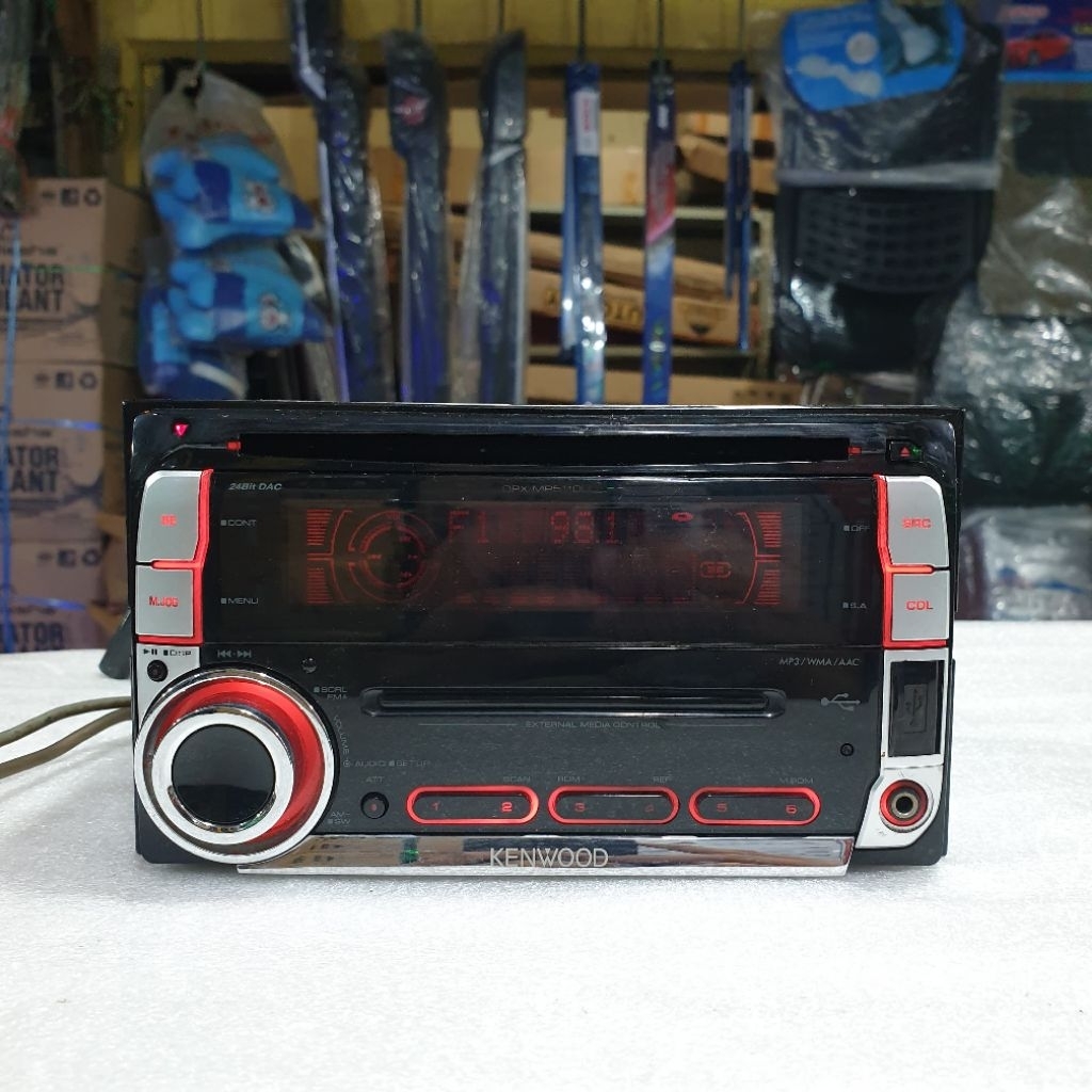 Head Unit Kenwood DPX511OUIH4 USB CD MP3 AUX FM AM Ex Honda Jazz 2010 .